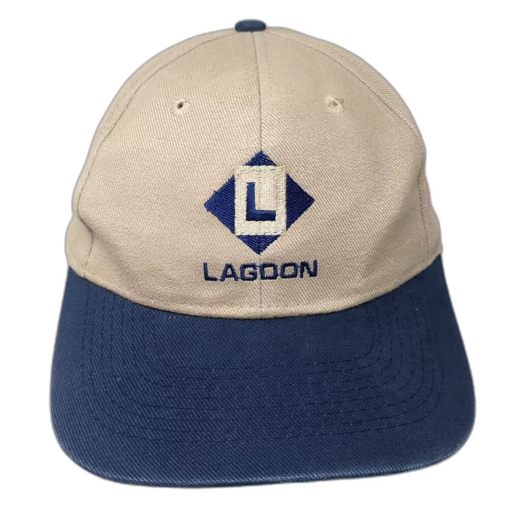Cobra Caps Baseball Cap Beige Blue OS Embroidered Lagoon Logo Strapback Hat